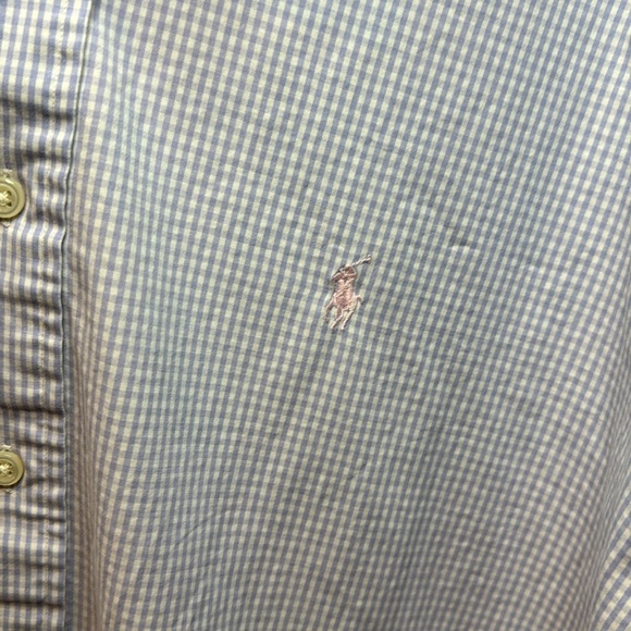 Ralph Lauren | Blake Short Sleeved Button Up Light Purple & White | Size XL - Picture 4 of 6